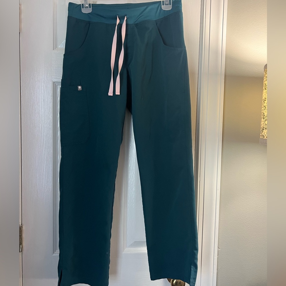 Figs Caribbean Blue Kade Pants - small petite